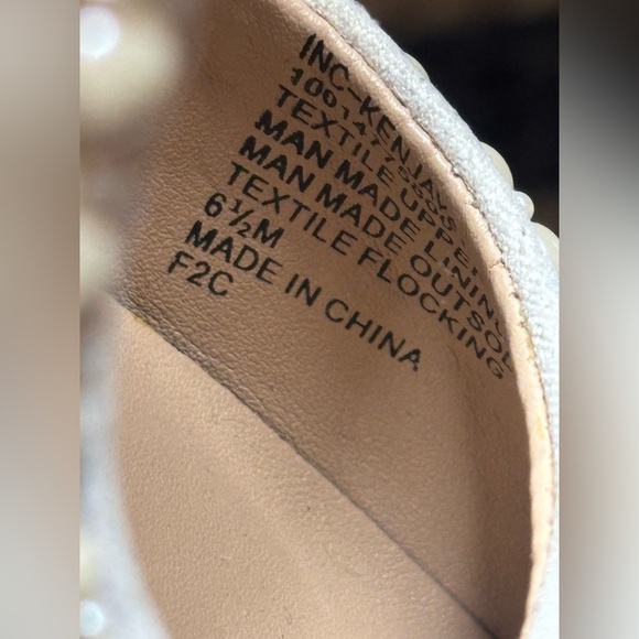 INC Women's Kenjay d'Orsay Pumps, Created for Macy's Pearl Embellished - warn 1x - Picture 7 of 8